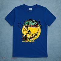 Fishing Art Wave Sunset T-Shirt thumb 5