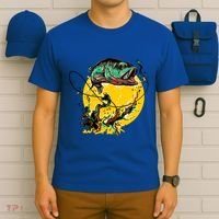 Fishing Art Wave Sunset T-Shirt thumb 6