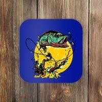 Fishing Art Wave Sunset Coaster thumb 0