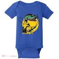 Fishing Art Wave Sunset Baby Bodysuit thumb 0