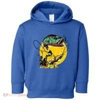 Fishing Art Wave Sunset Toddler Hoodie thumb 0