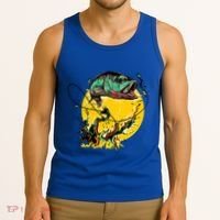 Fishing Art Wave Sunset Tank Top thumb 3