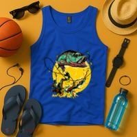 Fishing Art Wave Sunset Tank Top thumb 4