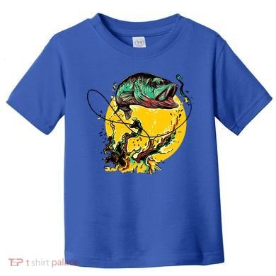 Fishing Art Wave Sunset Toddler T-Shirt