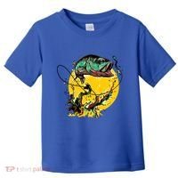Fishing Art Wave Sunset Toddler T-Shirt thumb 0