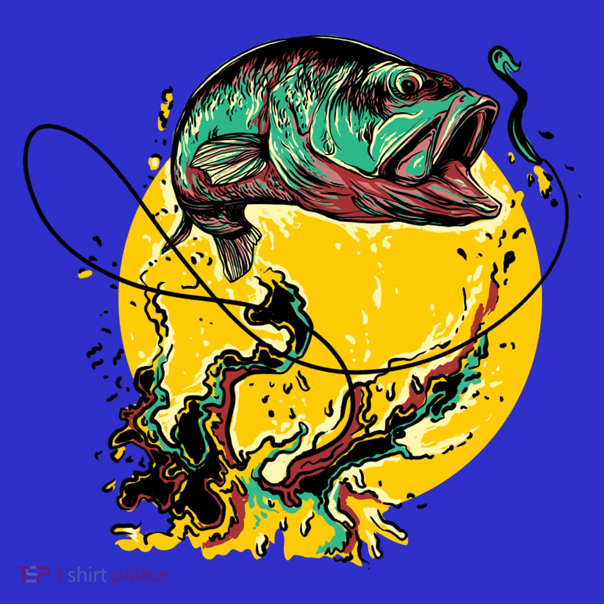 Fishing Art Wave Sunset Visor