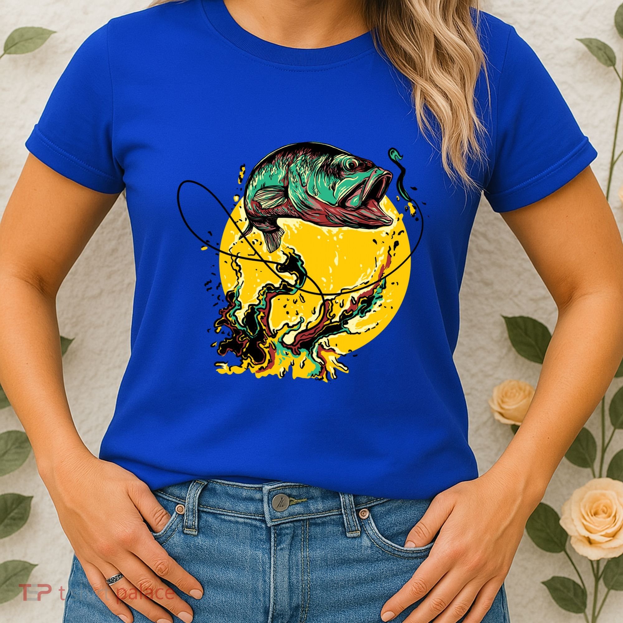 Fishing Art Wave Sunset Women's T-Shirt