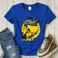 Fishing Art Wave Sunset Women's T-Shirt thumb 3
