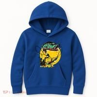 Fishing Art Wave Sunset Kids Hoodie thumb 0