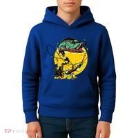 Fishing Art Wave Sunset Kids Hoodie thumb 4