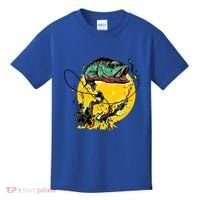 Fishing Art Wave Sunset Kids T-Shirt thumb 0