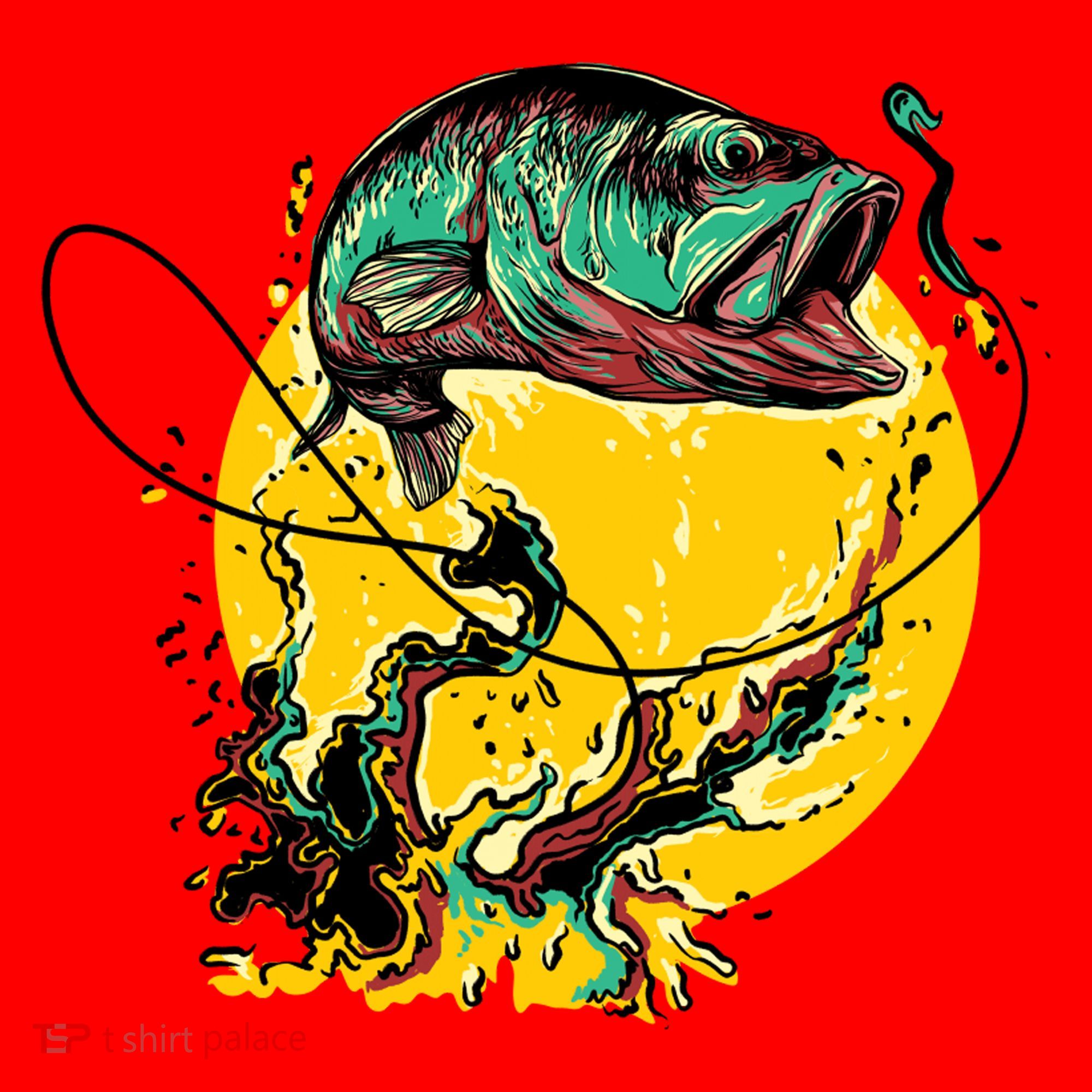 Fishing Art Wave Sunset Santa Hat