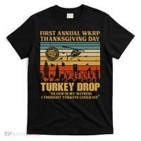 First Annual Wkrp Turkey Drop Thanksgiving Day T-Shirt thumb 0
