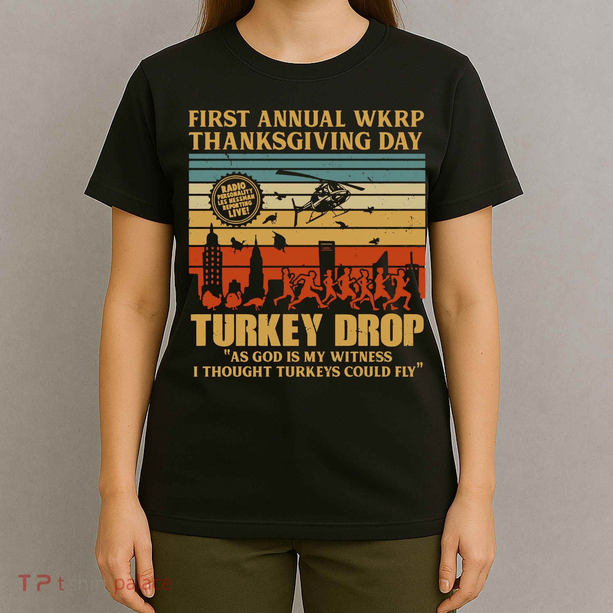 First Annual Wkrp Turkey Drop Thanksgiving Day T-Shirt