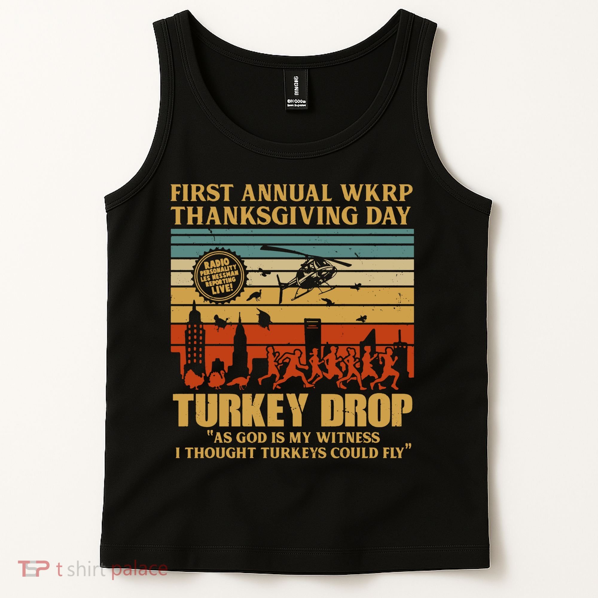 First Annual Wkrp Turkey Drop Thanksgiving Day Tank Top