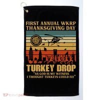 First Annual Wkrp Turkey Drop Thanksgiving Day Golf Towel thumb 0