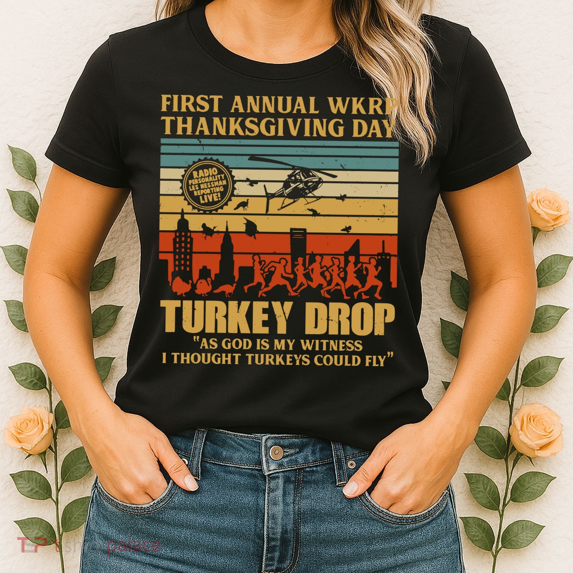 First Annual Wkrp Turkey Drop Thanksgiving Day Women's T-Shirt