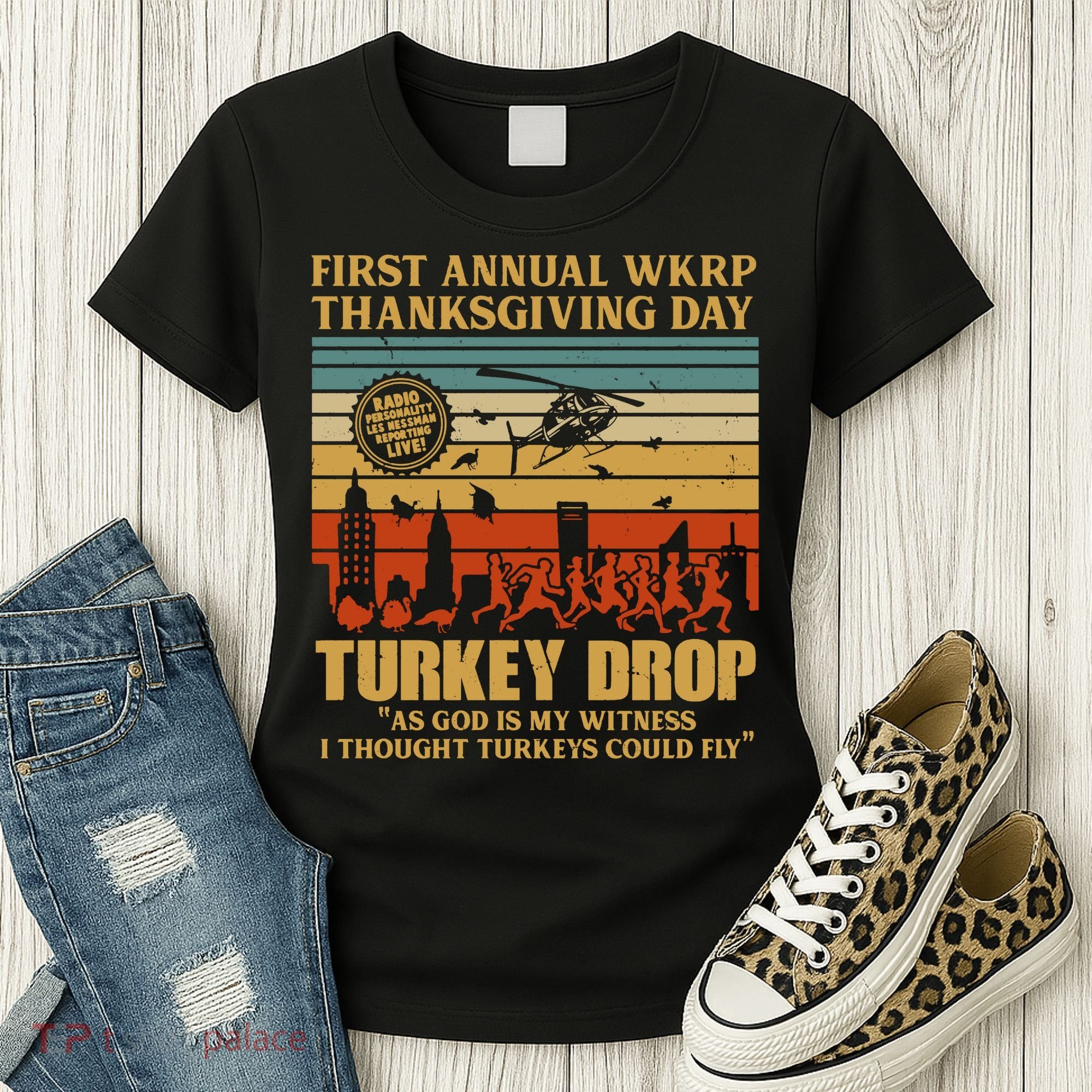 First Annual Wkrp Turkey Drop Thanksgiving Day Women's T-Shirt