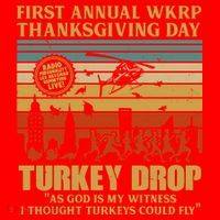 First Annual Wkrp Turkey Drop Thanksgiving Day Santa Hat thumb 1