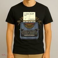 Funny Author Writers Make Stuff Up T-Shirt thumb 3