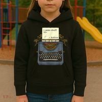 Funny Author Writers Make Stuff Up Kids Hoodie thumb 3