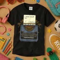 Funny Author Writers Make Stuff Up Kids T-Shirt thumb 3