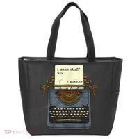 Funny Author Writers Make Stuff Up Tote Bag thumb 0