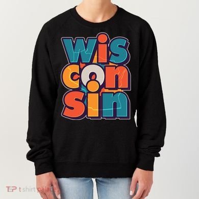 Fun Abstract Wisconsin Name Women's Sweatshirt