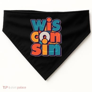 Fun Abstract Wisconsin Name USA-Made Doggie Bandana
