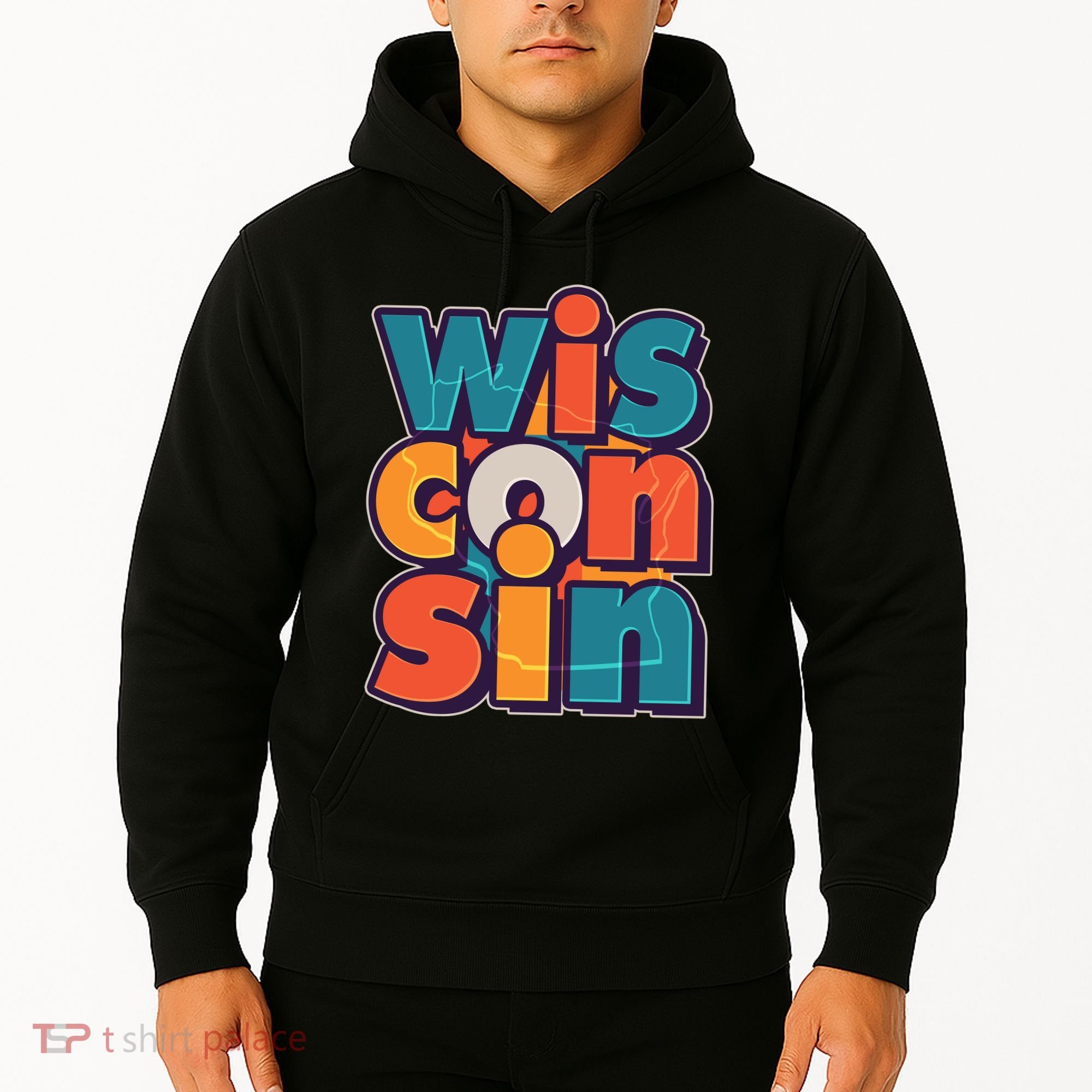 Fun Abstract Wisconsin Name Hoodie