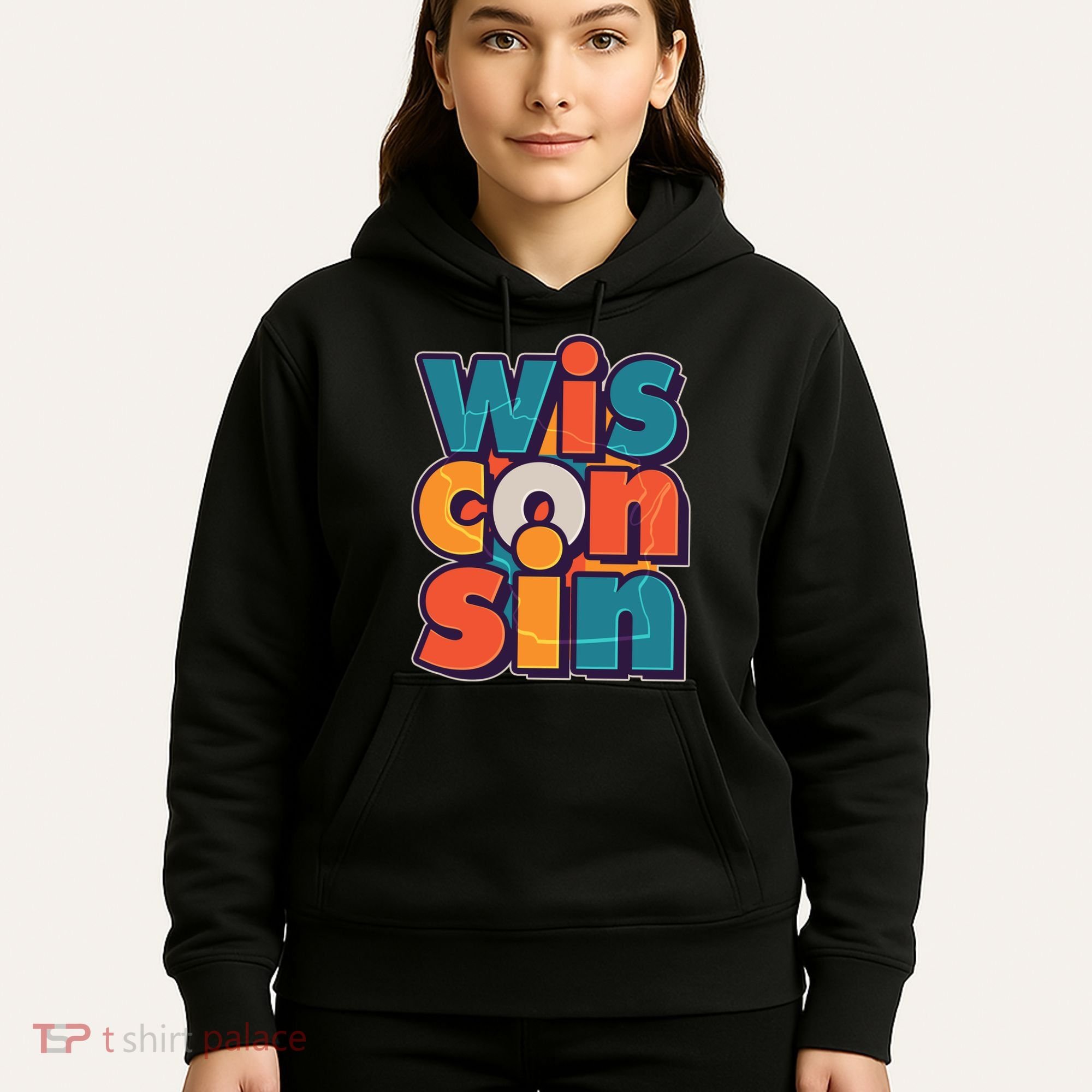 Fun Abstract Wisconsin Name Hoodie