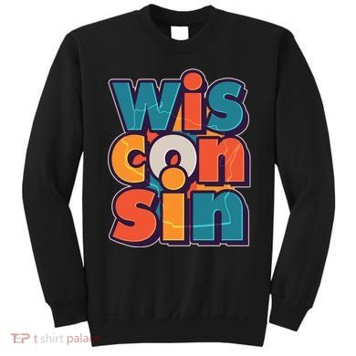 Fun Abstract Wisconsin Name Sweatshirt