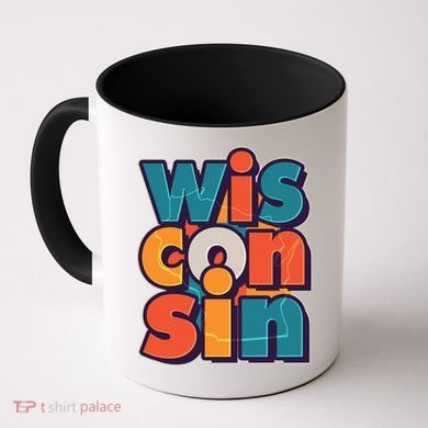 Fun Abstract Wisconsin Name Coffee Mug