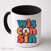 Fun Abstract Wisconsin Name Coffee Mug thumb 0