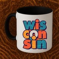 Fun Abstract Wisconsin Name Coffee Mug thumb 2