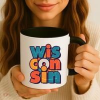 Fun Abstract Wisconsin Name Coffee Mug thumb 3