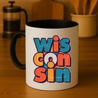 Fun Abstract Wisconsin Name Coffee Mug thumb 4