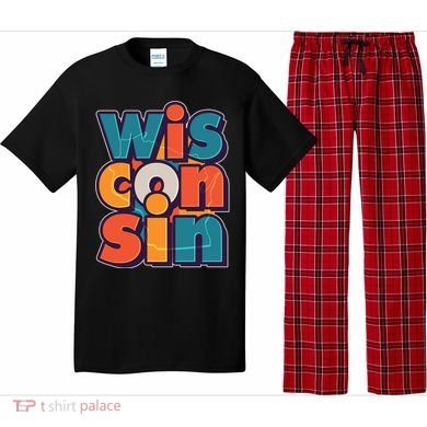 Fun Abstract Wisconsin Name Pajama Set