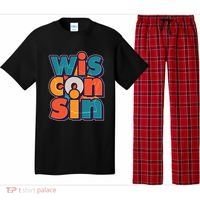 Fun Abstract Wisconsin Name Pajama Set thumb 0