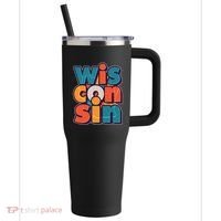 Fun Abstract Wisconsin Name 40oz Vacuum Insulated Stainless Steel Travel Tumbler thumb 0