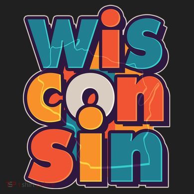 Fun Abstract Wisconsin Name 40oz Vacuum Insulated Stainless Steel Travel Tumbler