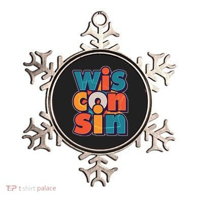 Fun Abstract Wisconsin Name Ornament