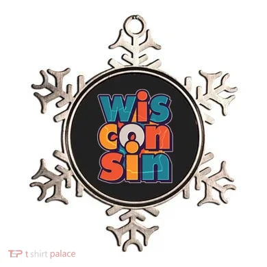 Fun Abstract Wisconsin Name Ornament