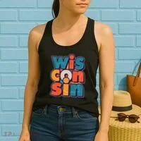 Fun Abstract Wisconsin Name Women's Tank Top thumb 2