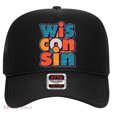 Fun Abstract Wisconsin Name Hat