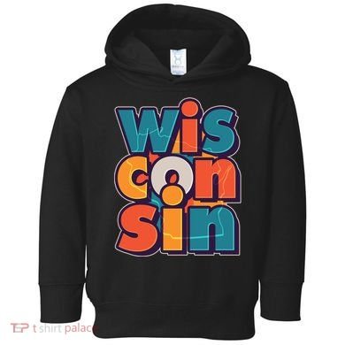 Fun Abstract Wisconsin Name Toddler Hoodie