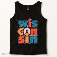 Fun Abstract Wisconsin Name Tank Top thumb 2