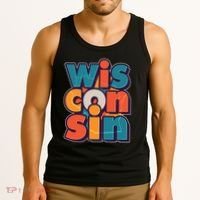 Fun Abstract Wisconsin Name Tank Top thumb 3