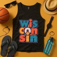 Fun Abstract Wisconsin Name Tank Top thumb 4