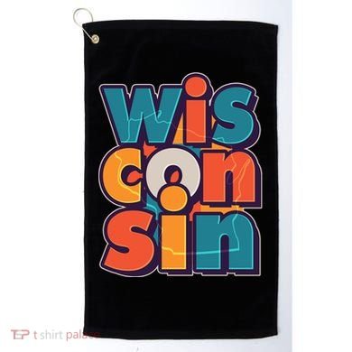 Fun Abstract Wisconsin Name Golf Towel